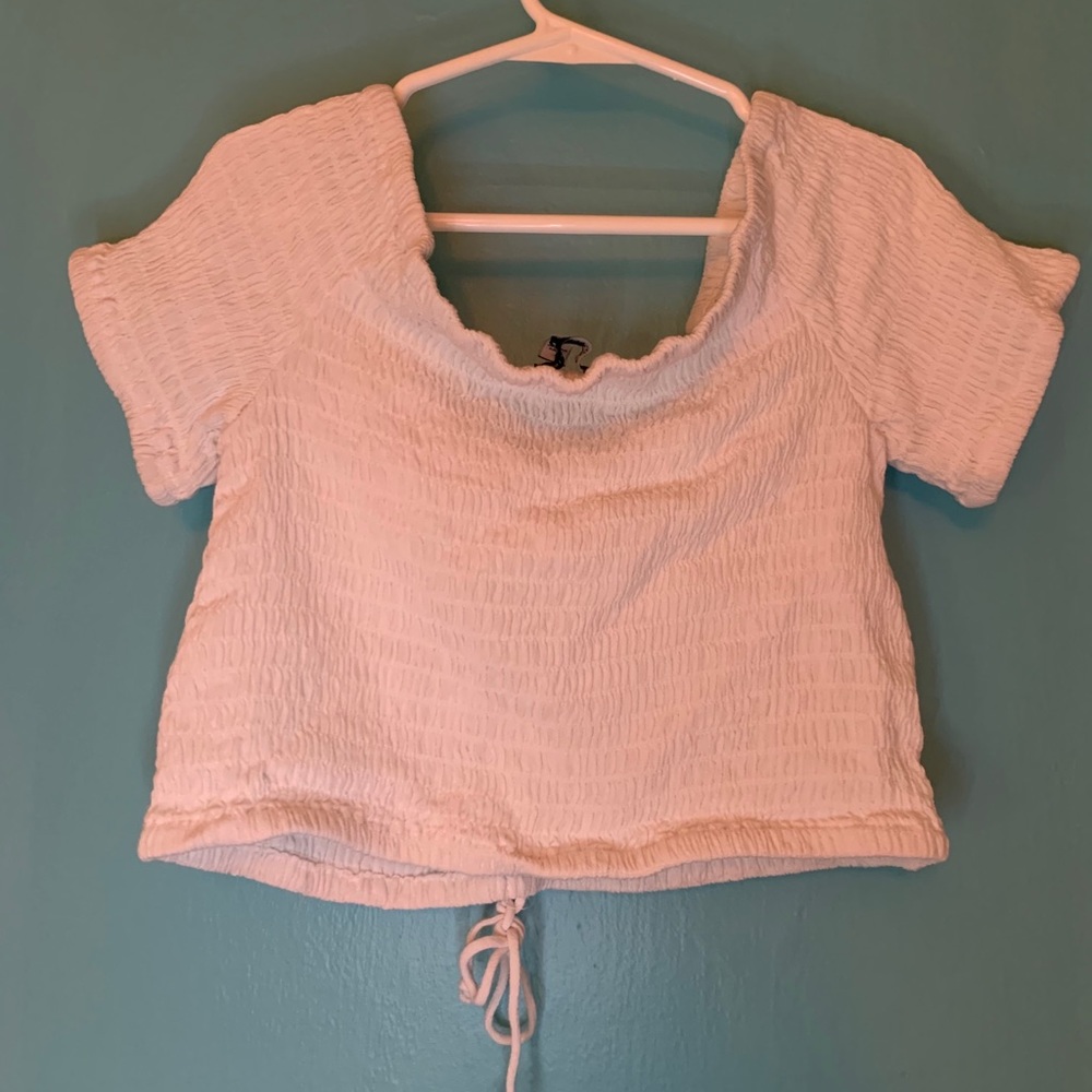 White crop top